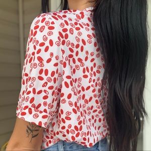 1970’s vintage funky patterned blouse